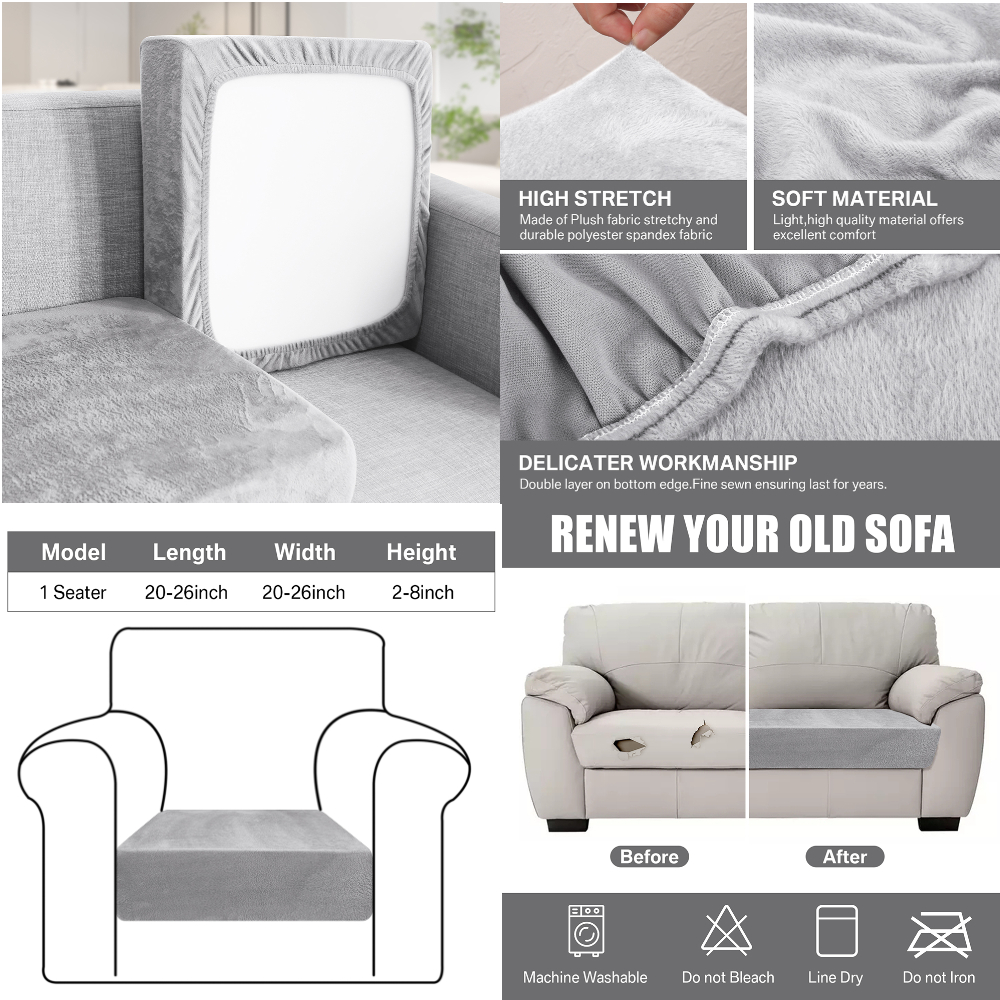 Fundas de sofá de terciopelo elástico – Protection para muebles Chesterfield - imagen 4