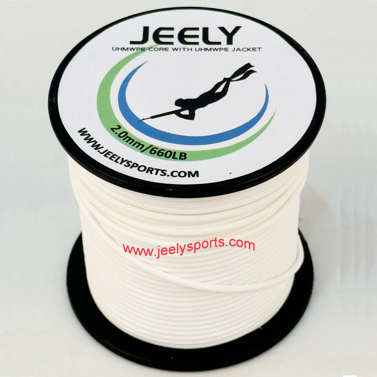 Chaqueta de fibra UHMWPE, pistola de pesca submarina, cuerda Wishbone, 2mm, 20m