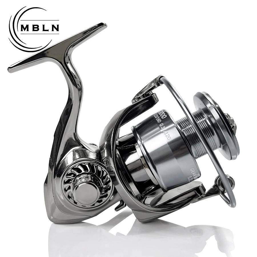 Carrete de pesca giratorio de lanzamiento largo para señuelos con manivela de aluminio - imagen 4