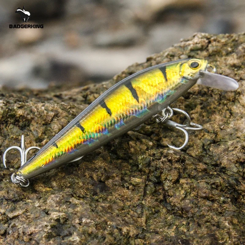 Artificial Bait for Bass Fishing, Slow Sinking Lure, Epoxy Coated Minnow, Crankbait Wobblers, High Quality - imagen 3
