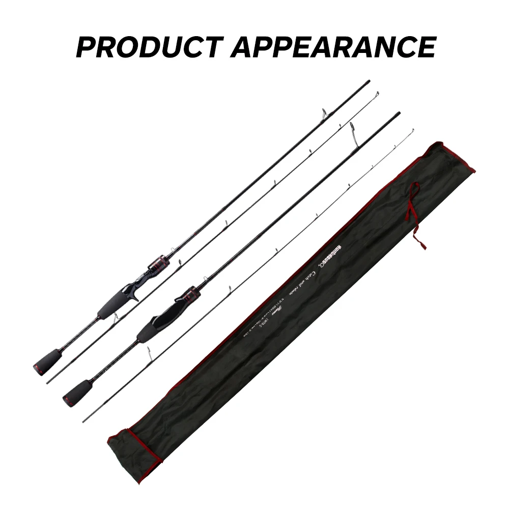 Hunthouse-caña de pescar de fibra de carbono, 1,68 m, 88,5g, UL, 3-10g, línea WT 3-10LB, para Río Stream - imagen 5