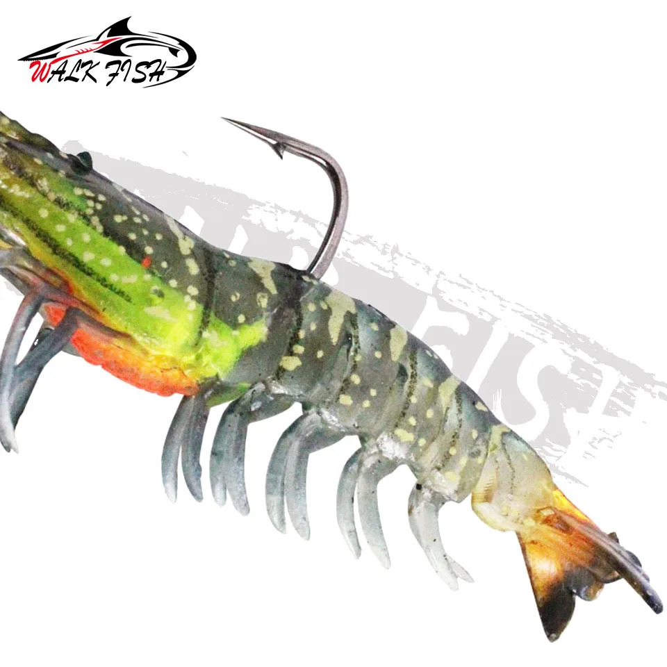 WALK FISH-Señuelos de Pesca de calamar Eging, pesca en agua salada, camarón, señuelo suave, Jigs para pesca en el mar, cebo de pulpo y sepia - imagen 5