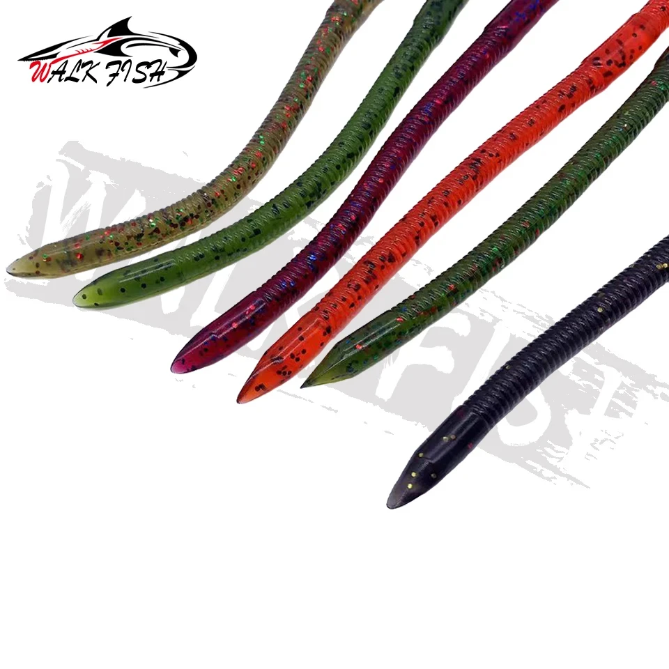 WALK FISH-señuelo falso de gusano suave, cebo de silicona de 3,8g y 135mm, Swimbait Artificial, equipo de invierno, aparejos de pesca subacuáticos para Lucio y lubina, 5 uds. - imagen 3