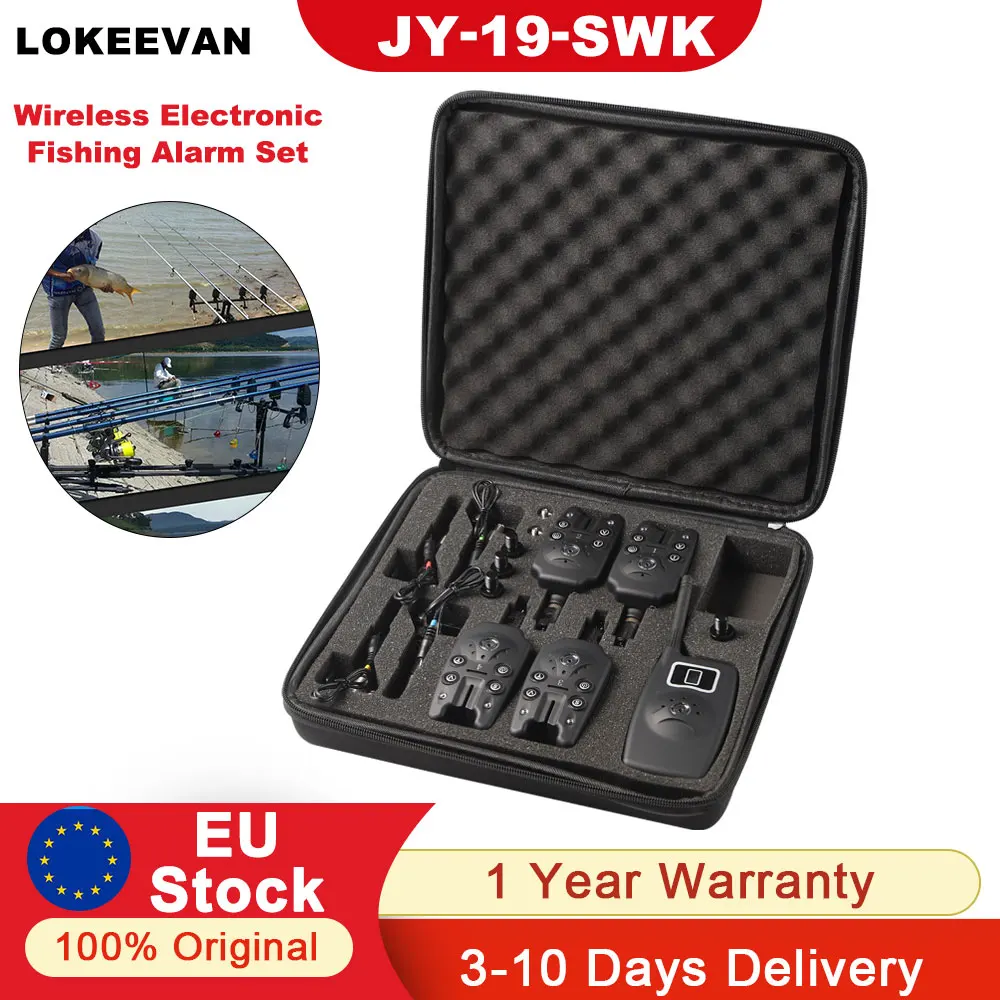 LOKEEVAN Kit de Alarmas Inalámbricas para Pesca con LED y Receptor