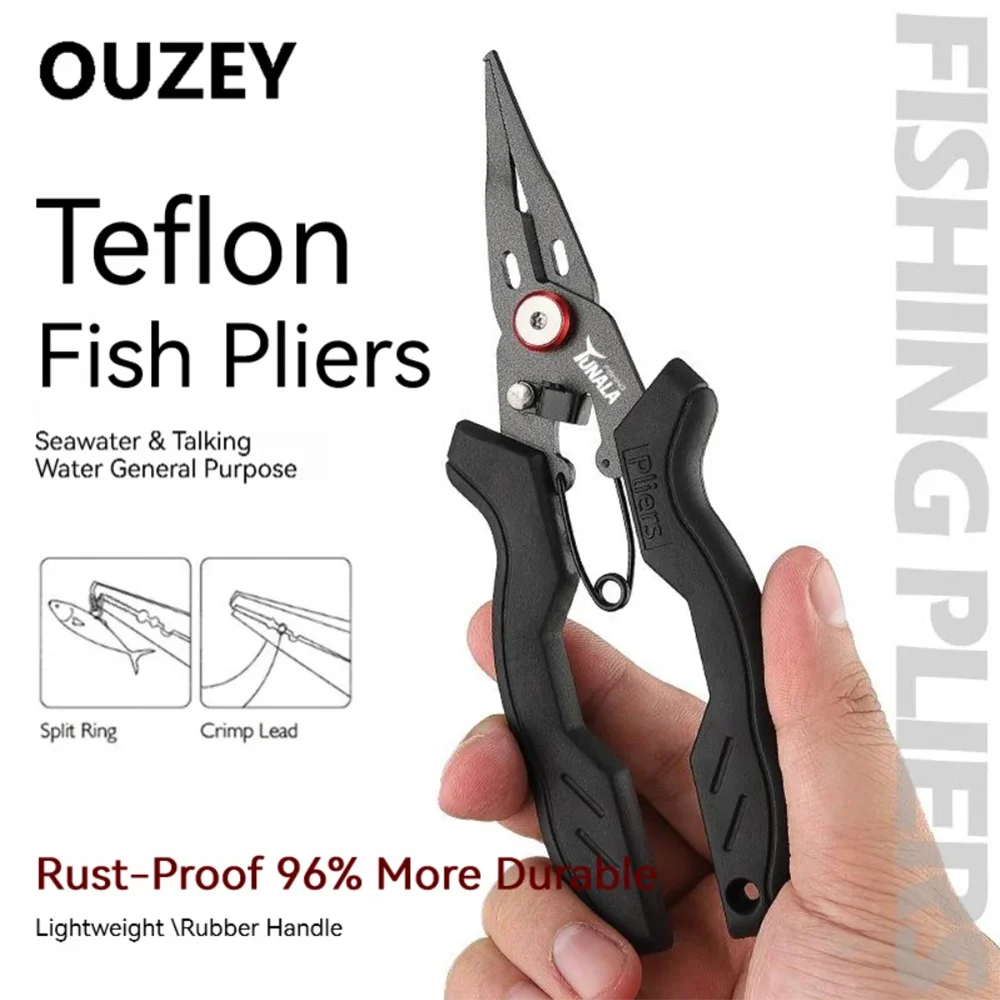 Alicates de pesca cortador de alambre de acero inoxidable para cortar anzuelos cortadores de trenza alicates de prensado removedor de anzuelos equipo de pesca