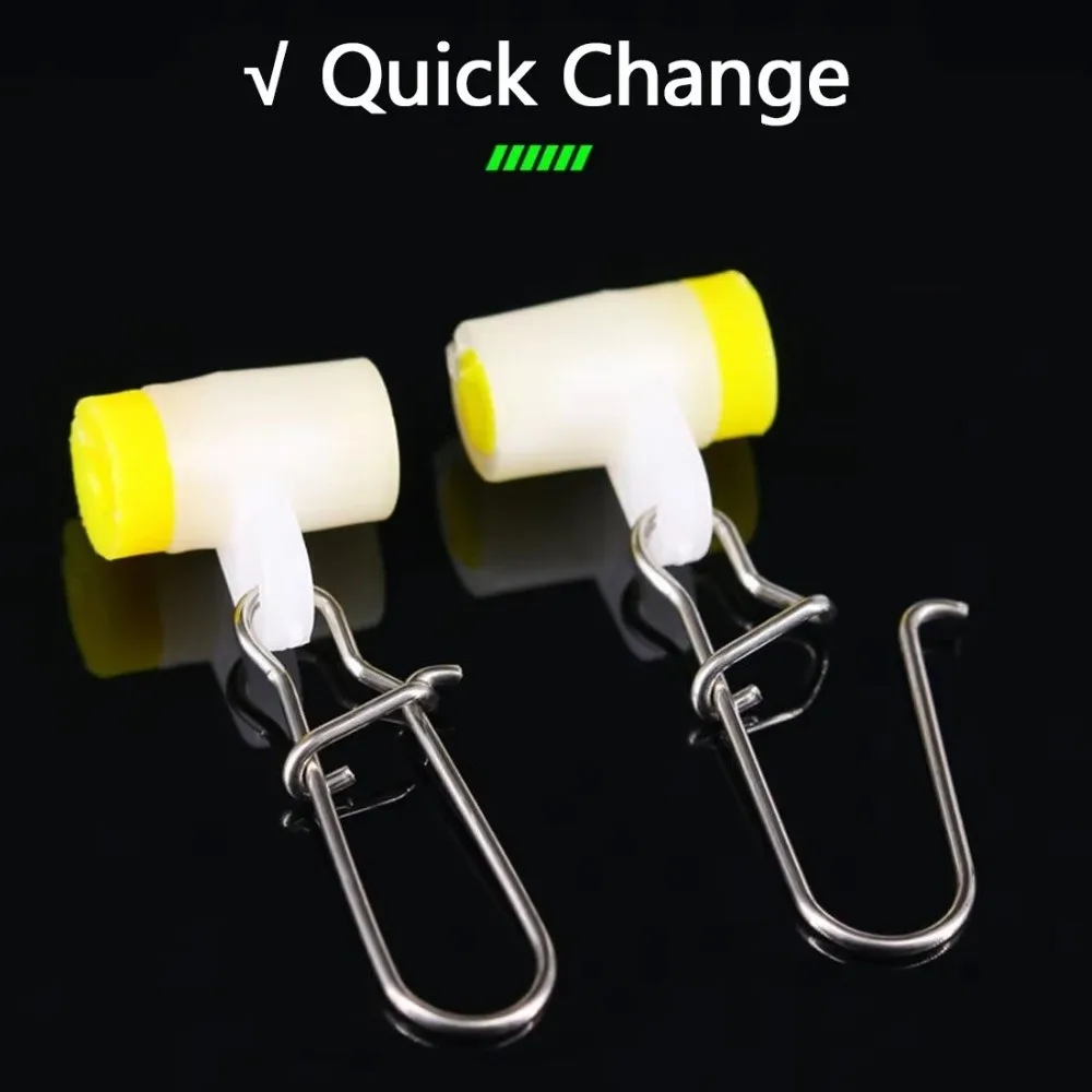 20 piezas toboganes de pesca a la deriva, toboganes de sedal de pesca, toboganes de curricán, toboganes de plomo de latón, accesorios de pesca de bagre de acero inoxidable - imagen 4