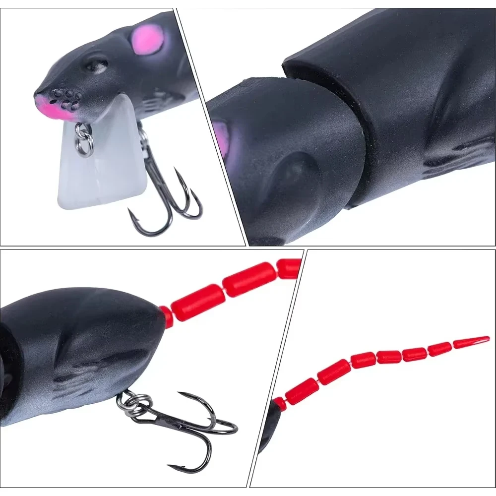 Goture-señuelo de ratón Artificial de plástico suave, Swimbait para Lucio, lubina, pececillo, Topwater, flotante, accesorios para aparejos de pesca, 1 Uds. - imagen 4