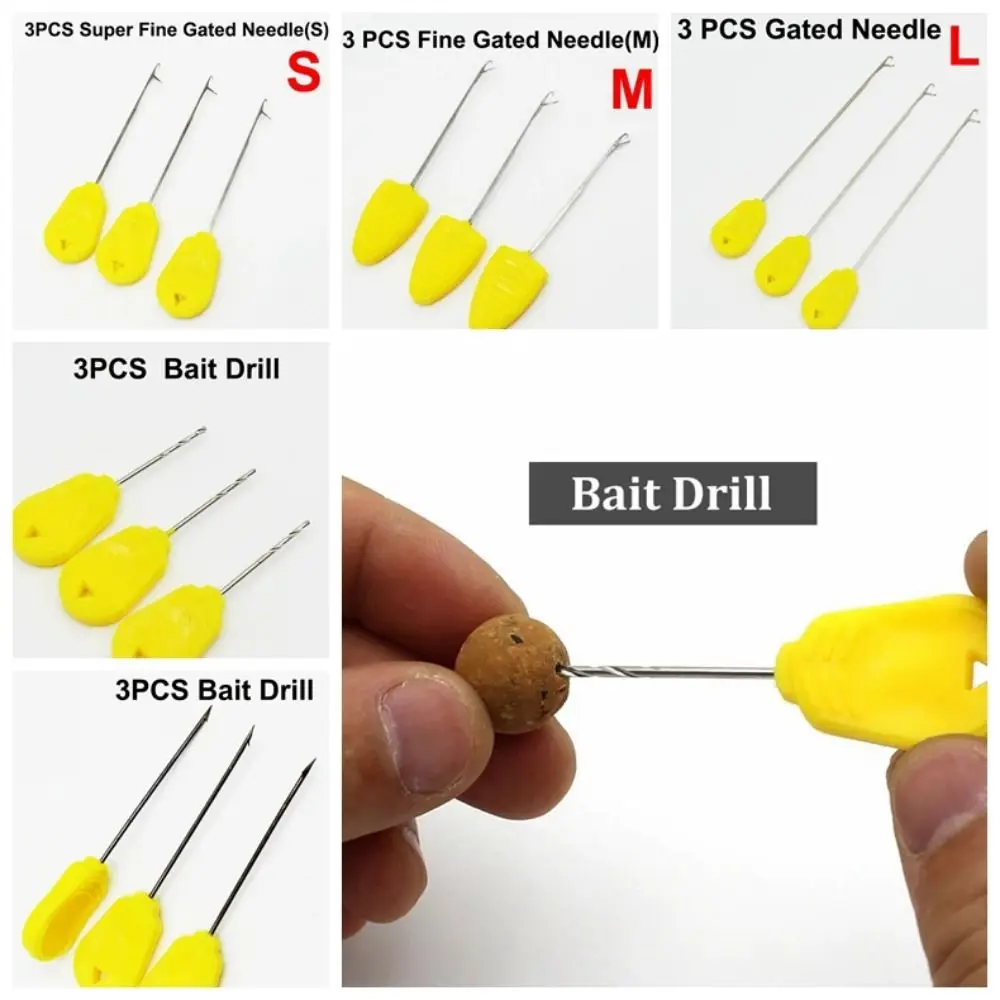 Kit de montaje de boilies para carpa – Agujas enfiladoras y taladro - imagen 3