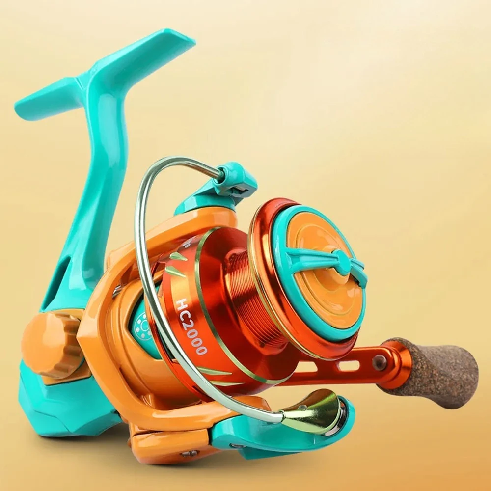 Carrete de aluminio GLS1000-6000, carrete de pesca giratorio de Metal 5,2: 1, arrastre máximo de 6-10Kg, rueda giratoria para pesca de carpa - imagen 2