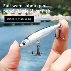 Señuelo de pesca con lápiz, 1 Uds., 8g, 12g, atracción de ruido, señuelo Artificial duro StickBait, lápiz que se hunde, fábrica de peces, cebo Wobbler, pececillo