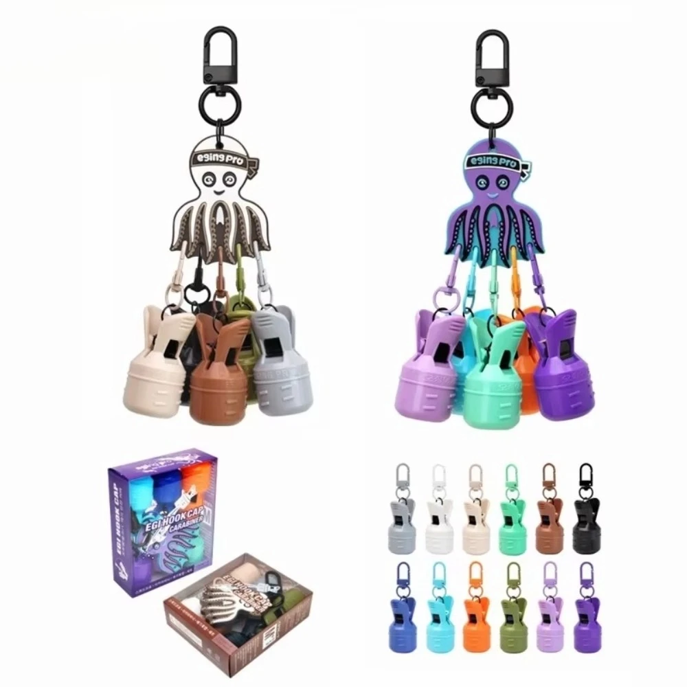 Protector de cebo con plantilla de calamar, tamaño M +, cubierta protectora, mosquetón incluido, pie web, pulpo, ganchos Egi, cubierta, tapa de señuelo - imagen 3