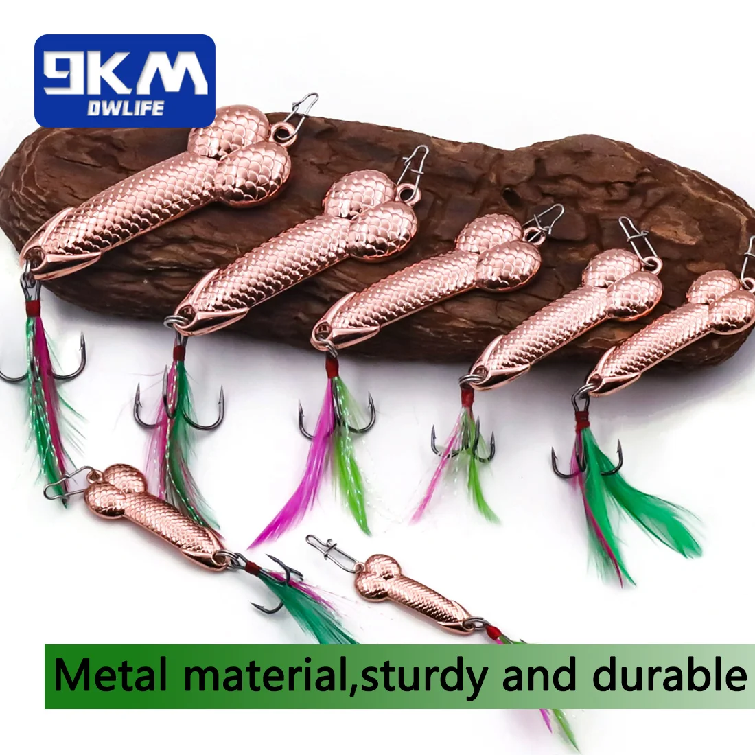 Señuelo de cuchara de pesca de 3 ~ 36g, cebo de pluma de Metal duro, anzuelos triples, señuelo de pesca de lubina de larga distancia, cuchara de Metal fundido, señuelo de pesca de agua salada - imagen 3