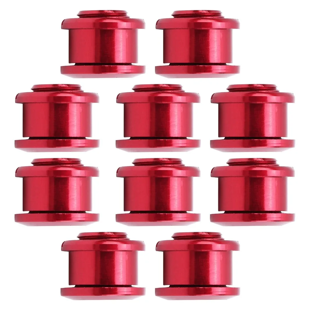 10 Uds M8 pernos de plato de aleación de aluminio pernos de anillo de cadena de marcha única pernos de plato de bicicleta ligeros - imagen 2