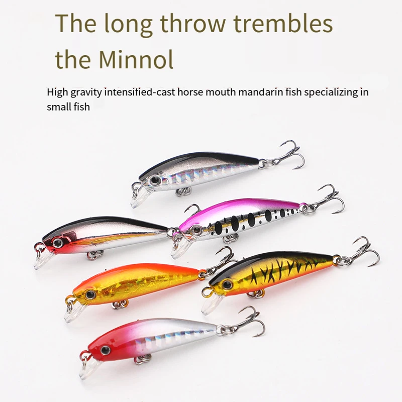 Señuelo de pesca Minnow 5,5 cm 6g Wobbler hundimiento plástico duro cebo Artificial Crankbaits Isca señuelo para lubina aparejos de pesca - imagen 2