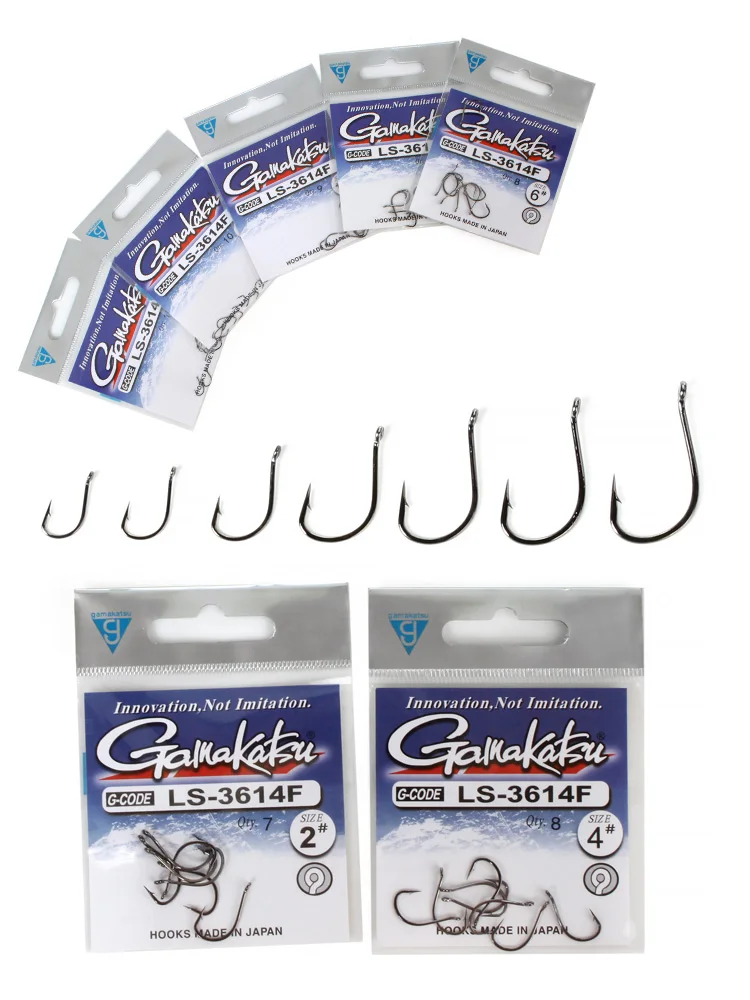 Gamakatsu-anzuelo De Pesca circular De LS-3614F, accesorios De herramientas De Pesca, cabeza De mar De calamar De agua salada, Molinete De anzuelo japonés - imagen 2