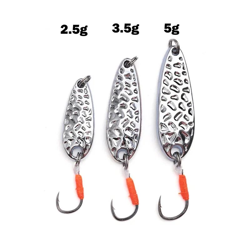 Nuevo Mini señuelo de Pesca 2,5g 3,5g cuchara señuelos de Metal Spinnerbait Minnow pez pequeño anzuelo único plantilla corriente trucha cebos Pesca caliente - imagen 3