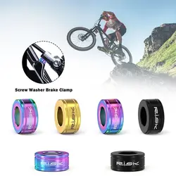 2 uds pinza de freno de disco de aleación de titanio Multicolor M6 freno de disco almohadilla de elevación fija arandela de tornillo integrada abrazadera de freno