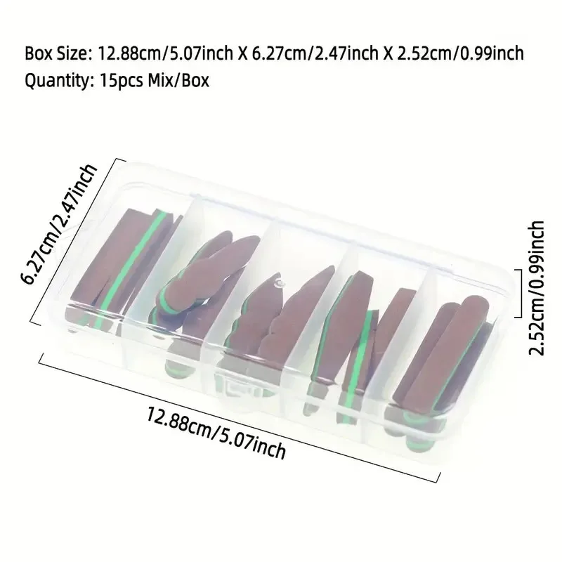 Cuerpo de espuma para atado de moscas, cuerpo de tolva de espuma EVA, Material para atado de moscas DIY, accesorios flotantes para señuelos de pesca de lubina, trucha y mosca seca, 15 Uds. - imagen 2