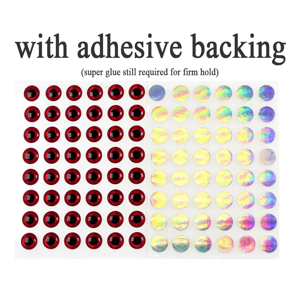 Elllv 2mm ~ 18mm 100 Uds. Ojos de pez epoxi holográficos 3D DIY Material de fabricación de señuelos de pesca para Jig señuelo Crankbaits Popper Streamer - imagen 3