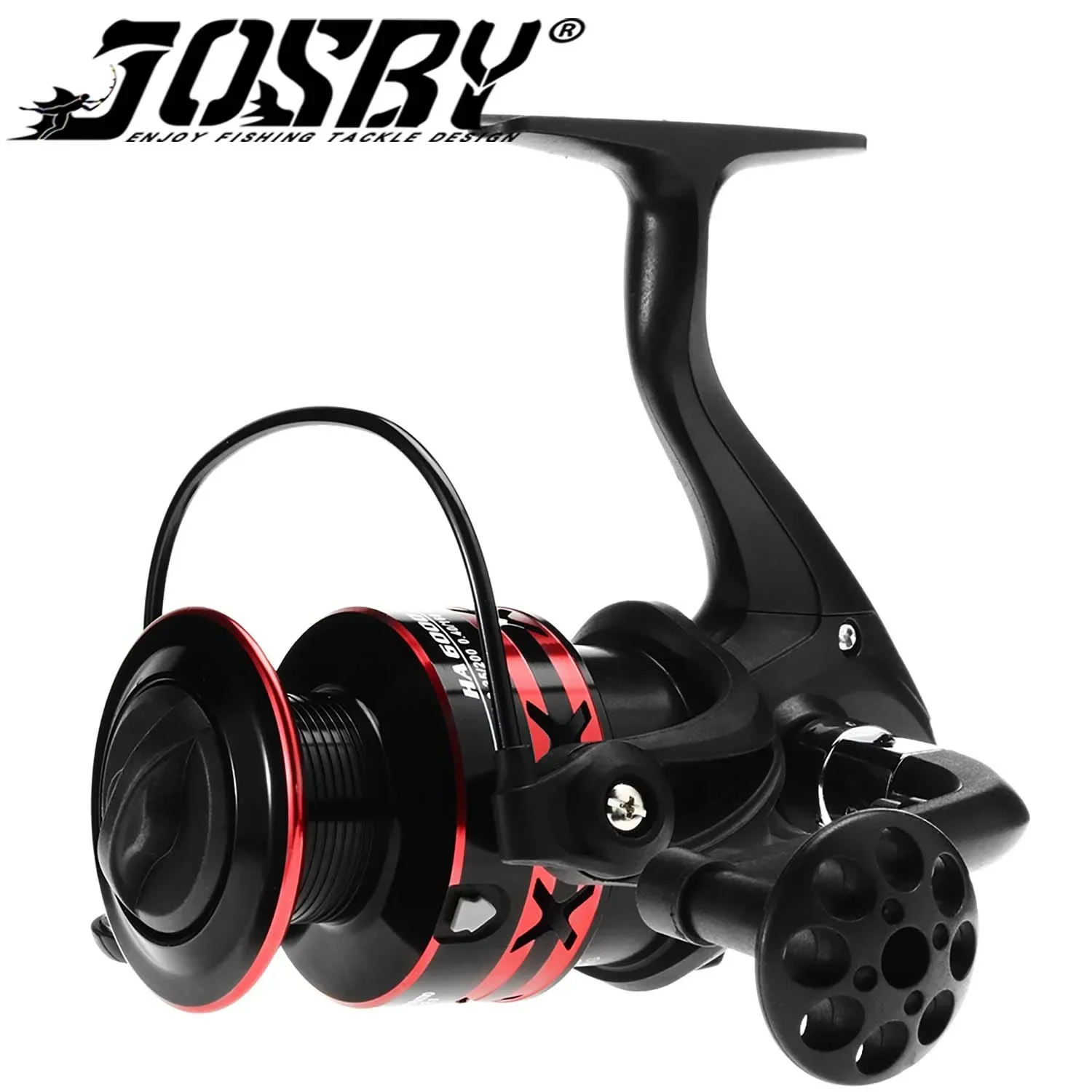 JOSBY-carrete de Pesca giratorio para carpa, accesorio de agarre de bobina de Metal, duradero, para aguas profundas, serie 5,2: 1 1000-7000, 8KG - imagen 4