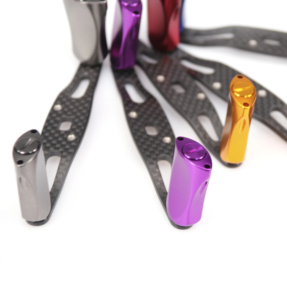 DEUKIO-mango de carrete de pesca de fibra de carbono, perilla de Metal de agarre ultraligero, carrete de reajuste para Baitcasting, accesorios para marca D/S/A - imagen 3