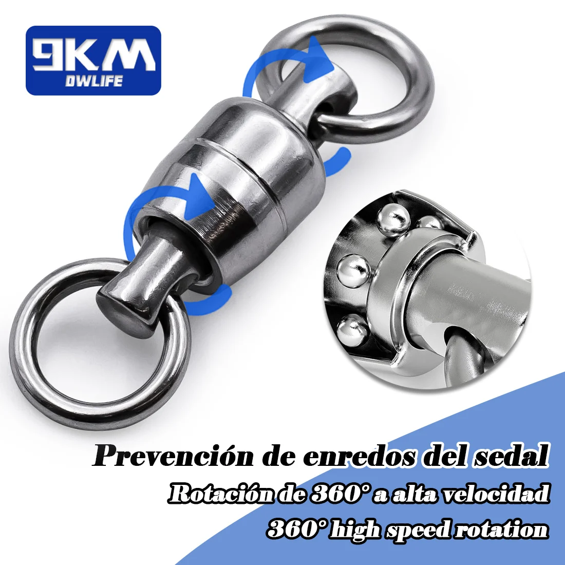 Rodamiento de bolas giratorio, 10 ~ 30 Uds., anillos sólidos de acero inoxidable, giratorios de pesca, pesca en agua salada, barril de curricán, conector de señuelo giratorio - imagen 5