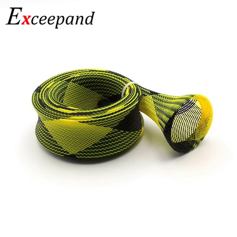 Exceepand-cubiertas de caña de pescar, Mangas de poste, calcetines de chaqueta de Baitcasting, amarillo y negro, lote 3 - imagen 5