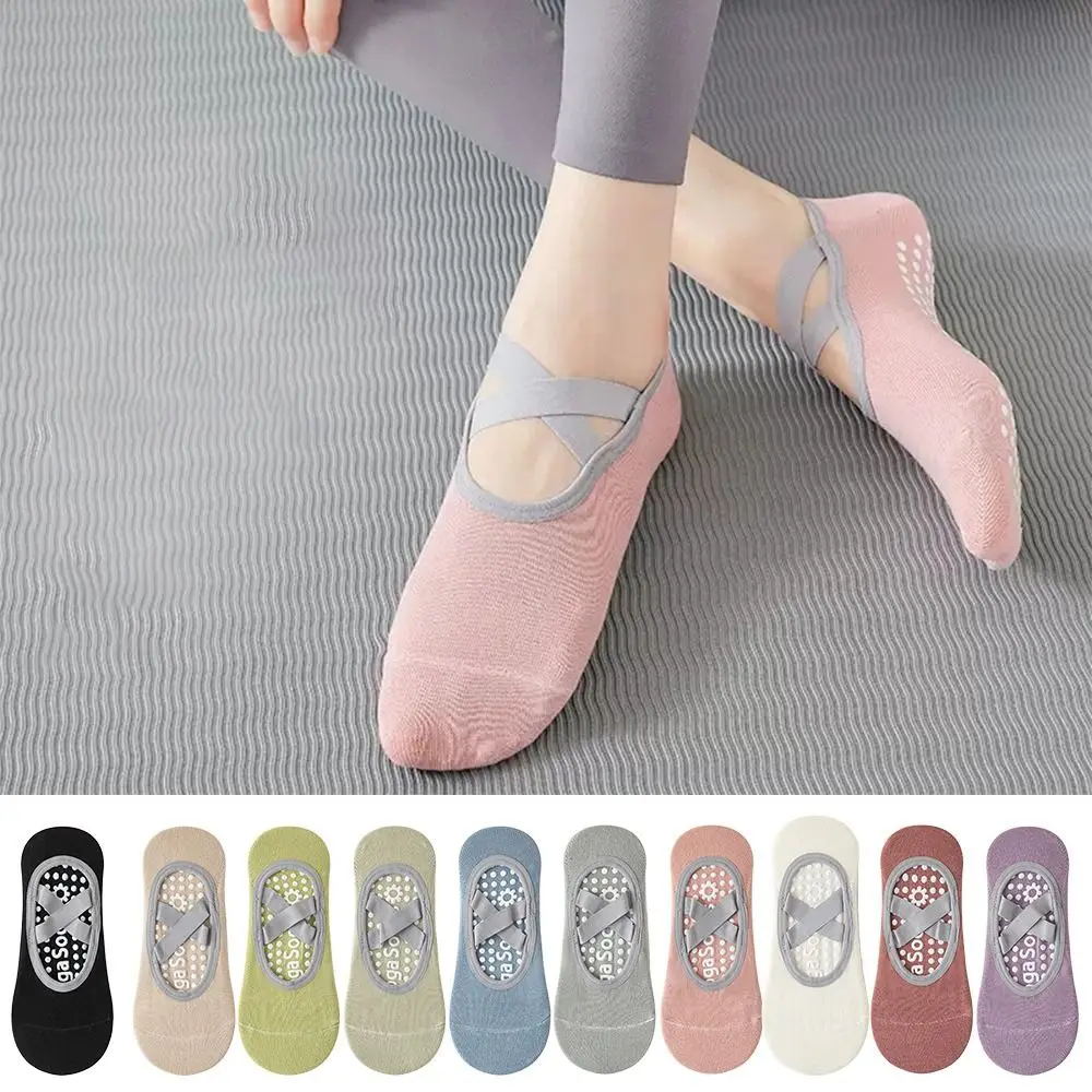 Calcetines antideslizantes sin talón para pilates y yoga transpira - imagen 5
