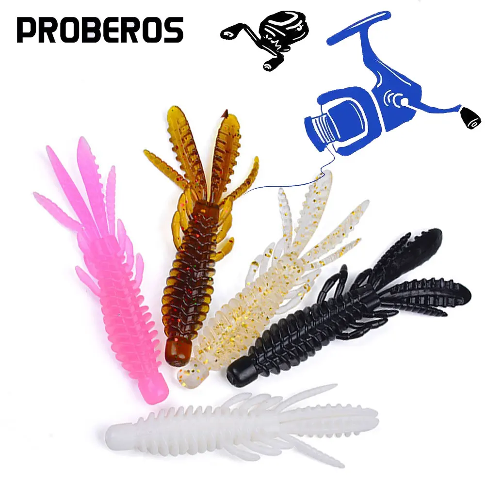 10 Uds. Cebo de gusano supercontinente, cebo suave Tanta Fishy, Señuelos de Pesca con olor, Pesca de carpa, lubina, señuelo Isca artificial PVA