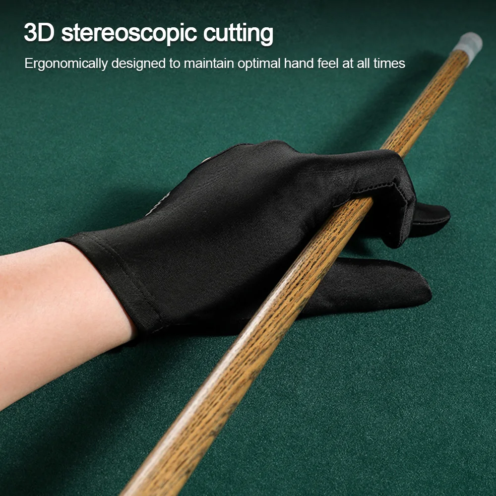 Guante de billar antideslizante portátil, mano izquierda/derecha, tres dedos, guantes de billar, guantes de billar transpirables - imagen 3