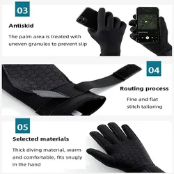 Guantes de buceo de 3mm, guantes de surf flexibles antideslizantes, guantes de snorkel resistentes a cortes para pesca submarina, natación, Rafting