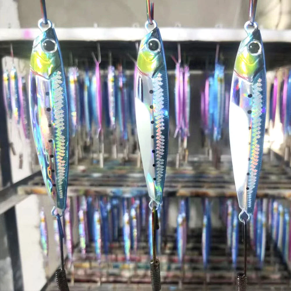 Plantilla de Metal 3D UV de 60G80G, Jigging en la costa, pesca en agua salada, señuelo para trucha, lubina, cuchara, cebo, Jigpara, señuelos de atún para Mahi Wahoo - imagen 4