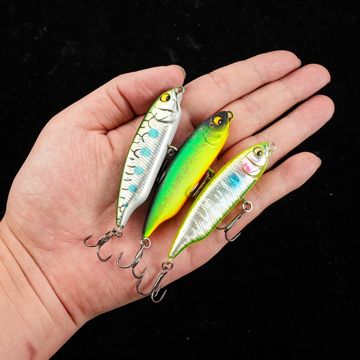 Johncoo-señuelos de pesca con lápiz de hundimiento lento, 60mm, 6,5g, 75mm, 10,5g, cebos duros, Wobblers, señuelo para pesca de trucha