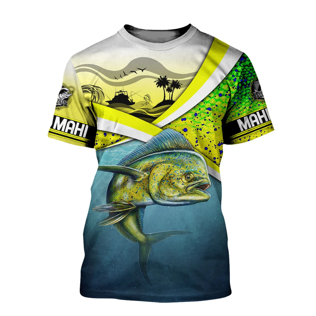 PLstar Cosmos Love Mahi Mahi Fishing 3D completamente estampado camiseta de hombre verano Harajuku Casual Unisex camiseta de calle TX276