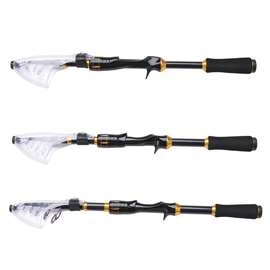 FTK 1,5 m 1,8 m 2,1 m caña de pescar de fundición telescópica Mini C.W H 10-30g cañas de señuelo de fibra de alto carbono herramientas de viaje Baitcasting - imagen 4