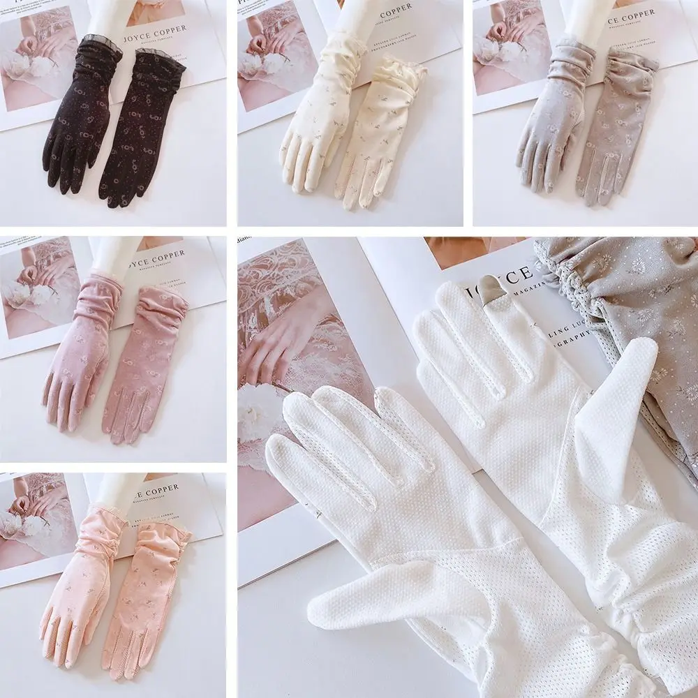 Guantes de protección solar para ciclismo, manoplas finas para pantalla táctil, equipo de conducción, 1 par - imagen 2