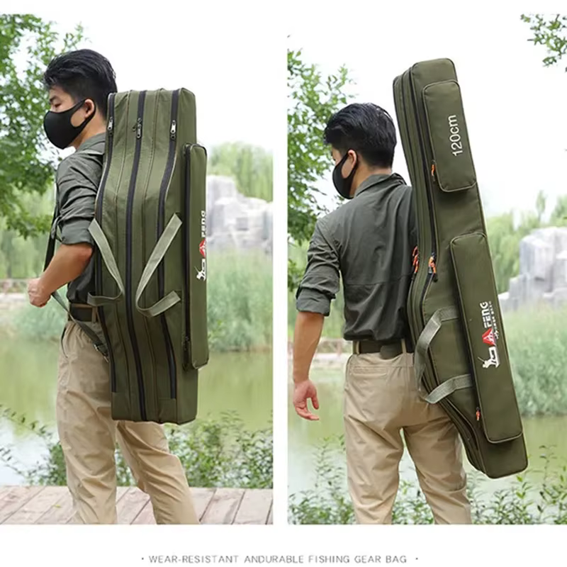 Bolsa de vientre para pesca – Impermeable, gran capacidad para equipo y cañas