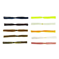 5 unids/lote 44 hebras/paquete faldas de silicona señuelo de pesca accesorios de pesca falda de goma de seda material para atar