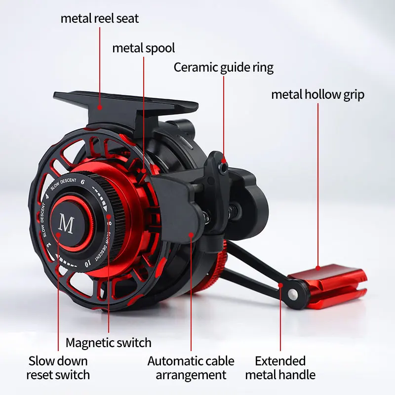LINNHUE-carrete de pesca con mosca, pantalla Digital, en línea, 3,6: 1, equipo electrónico - imagen 3