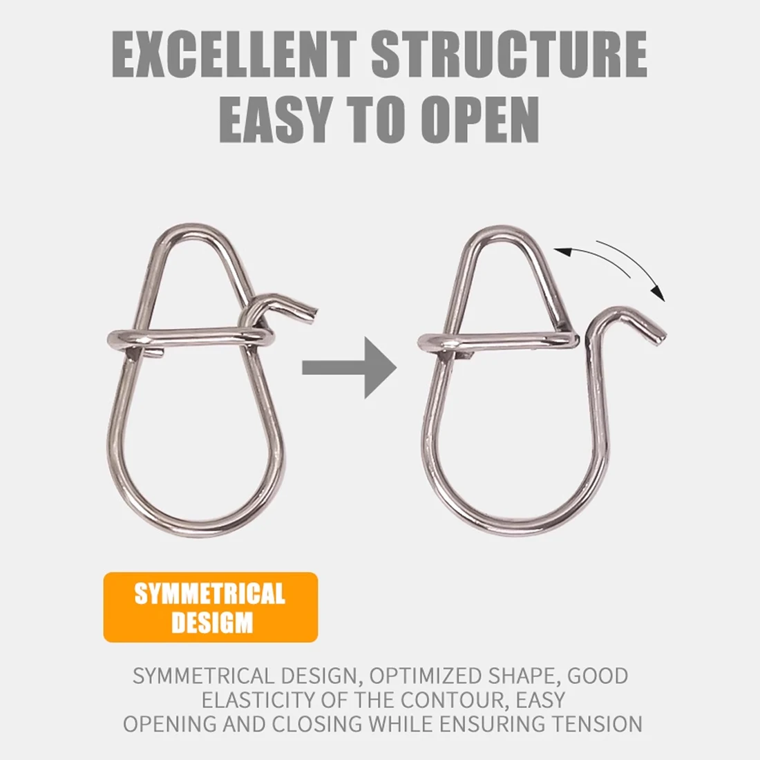 FishTrip conector a presión de pesca, mosquetón de pesca de acero inoxidable, bloqueo Duo, cambio rápido, aparejos de Terminal a presión - imagen 4