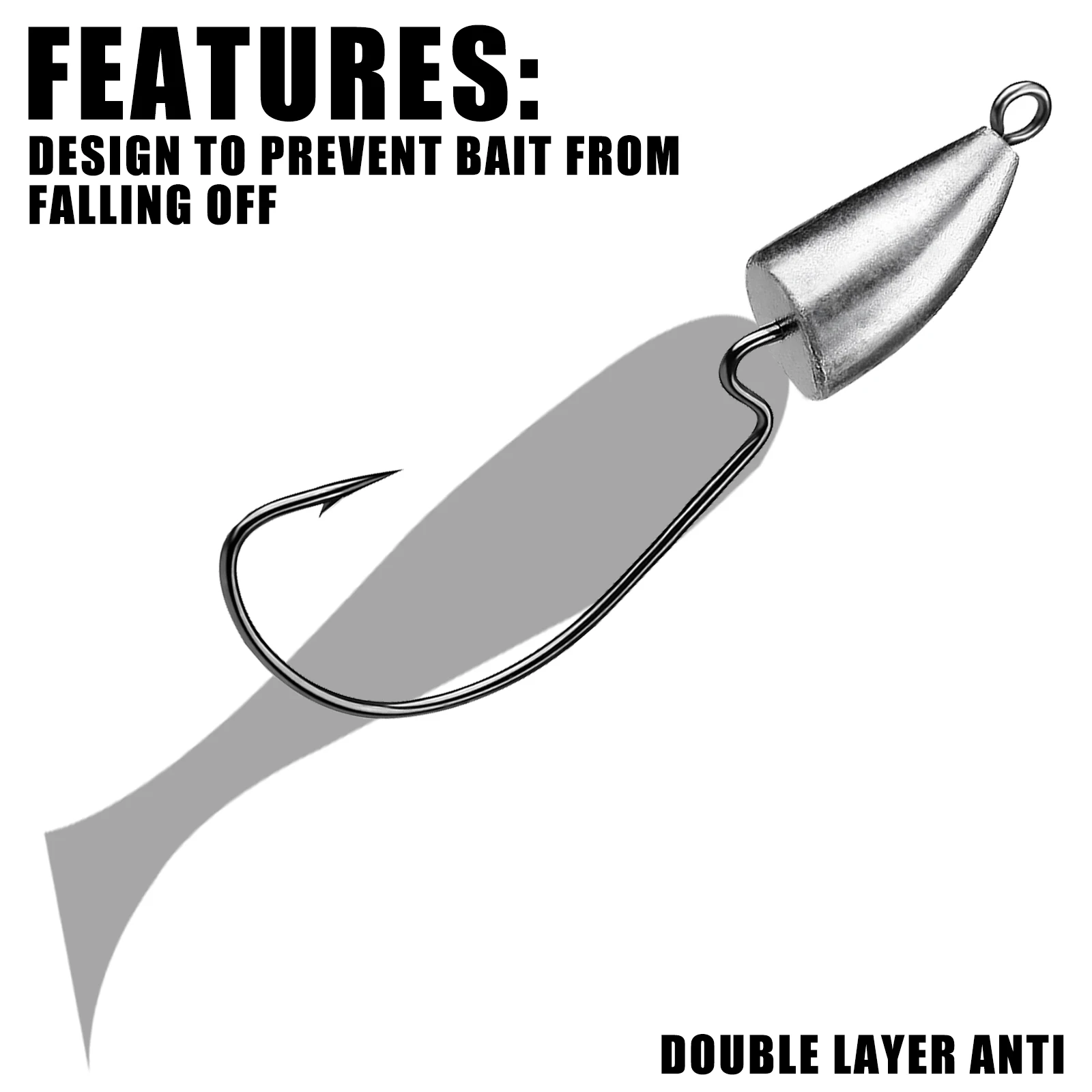 Anzuelos Jighead 10 unids/lote 1,75g-14g anzuelo de pesca de gusano señuelo suave anzuelos con cabeza de anzuelo cebo Artificial aparejos de pesca Lucio pescado - imagen 2