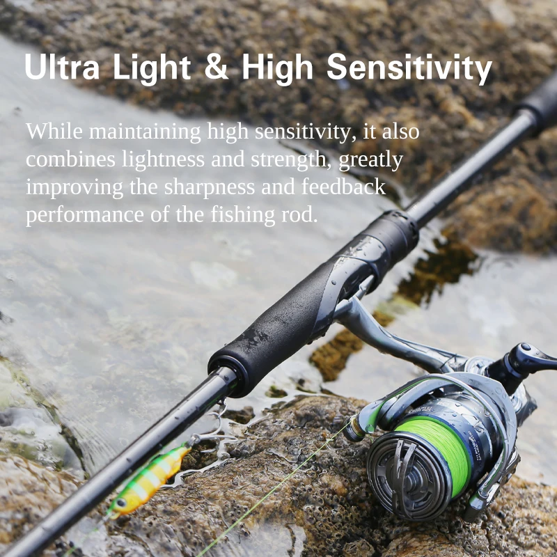 TSURINOYA caña giratoria costera ANHUR S802 S862 S902 S962 M MH 2 secciones caña de pescar de carbono RF Barabass de alta resistencia - imagen 4