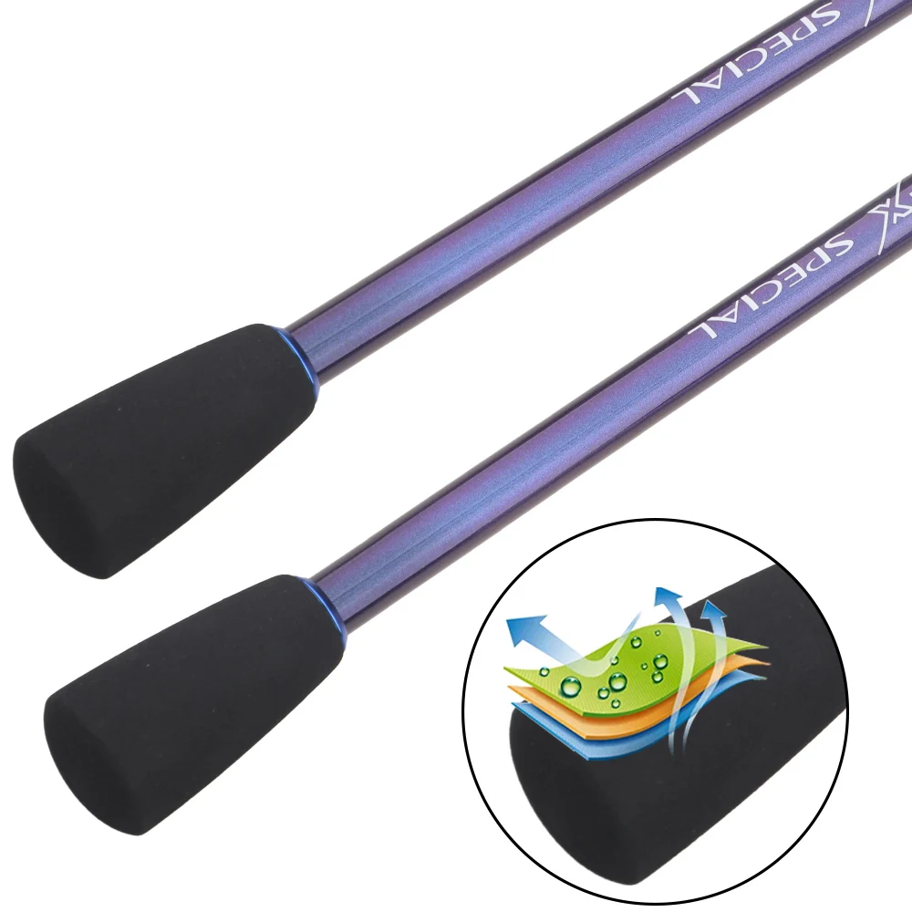 ROLLFISH barco fibra de carbono luz Jigging caña de pescar Spinning Casting señuelo caña de pescar agua salada 2 secciones 1,68-1,98 m - imagen 5