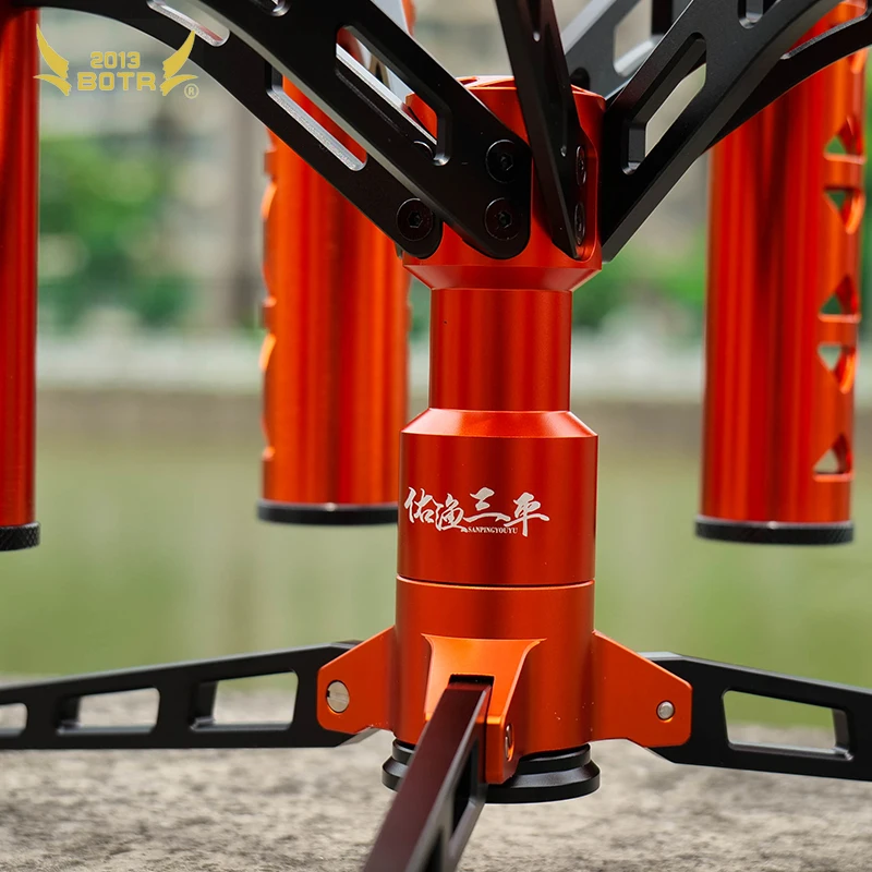 BOTR 2025 nuevo estante para caña de pescar 37X37X35cm soporte de almacenamiento de caña de pescar Vertical retráctil de aluminio de aviación resistente a la corrosión - imagen 5