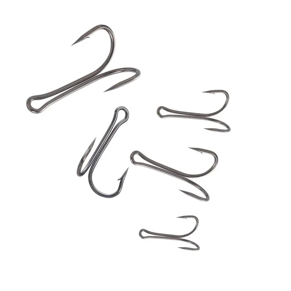 Señuelo suave de acero al carbono, anzuelo doble de púas para pesca de lubina, 10 unidades por lote - imagen 4