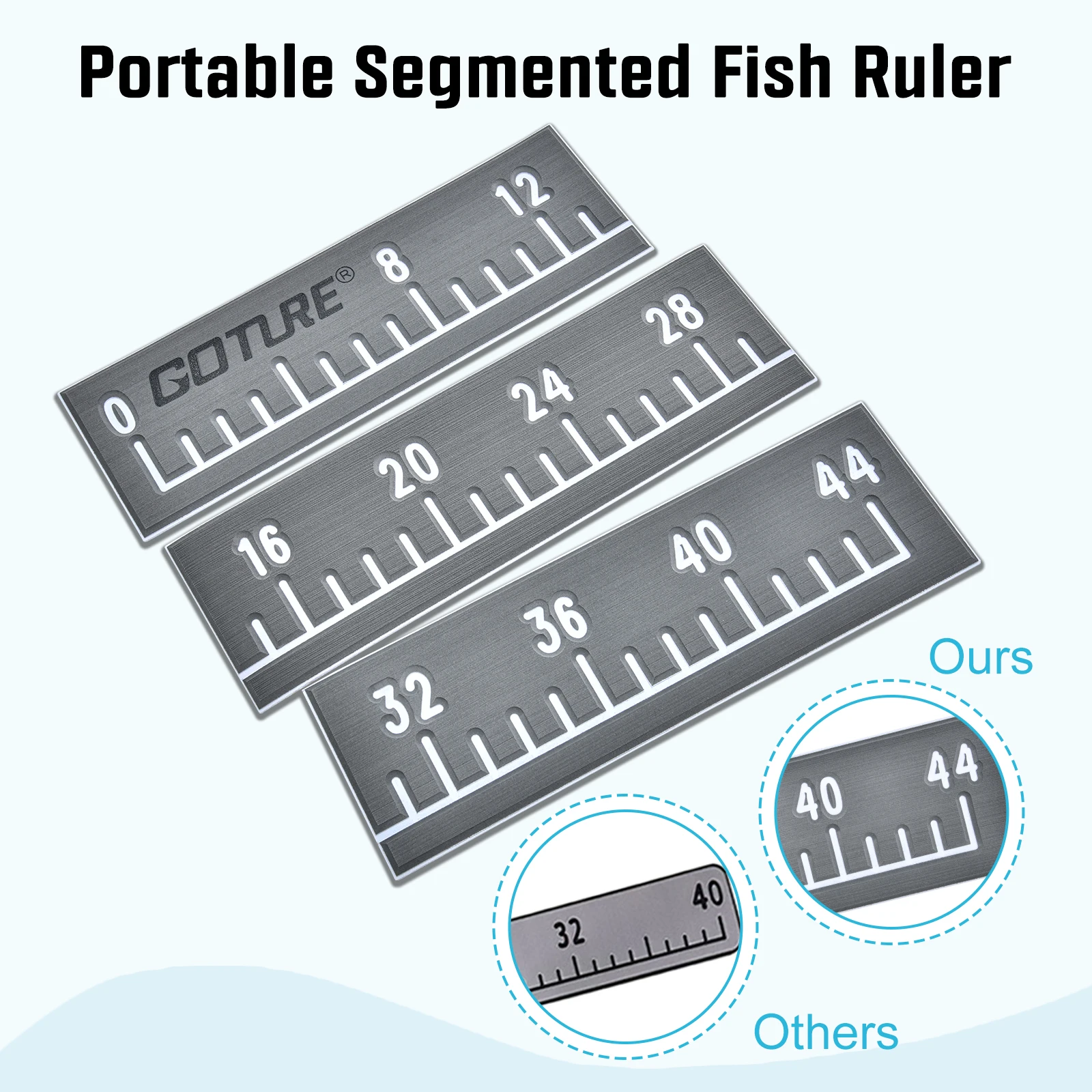 Goture-Regla de pesca de espuma para barco y Kit de soporte para teléfono móvil, accesorio de tablero para barco de pesca 2 en 1, herramienta de pesca con respaldo adhesivo - imagen 5