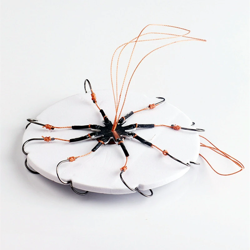 2 unids/lote 6-12 # Anzuelos de carpa con solapa, cuerda de explosión, anzuelo de Pesca para evitar líneas de bobinado con manguera, anzuelos de acero al carbono para Pesca - imagen 2