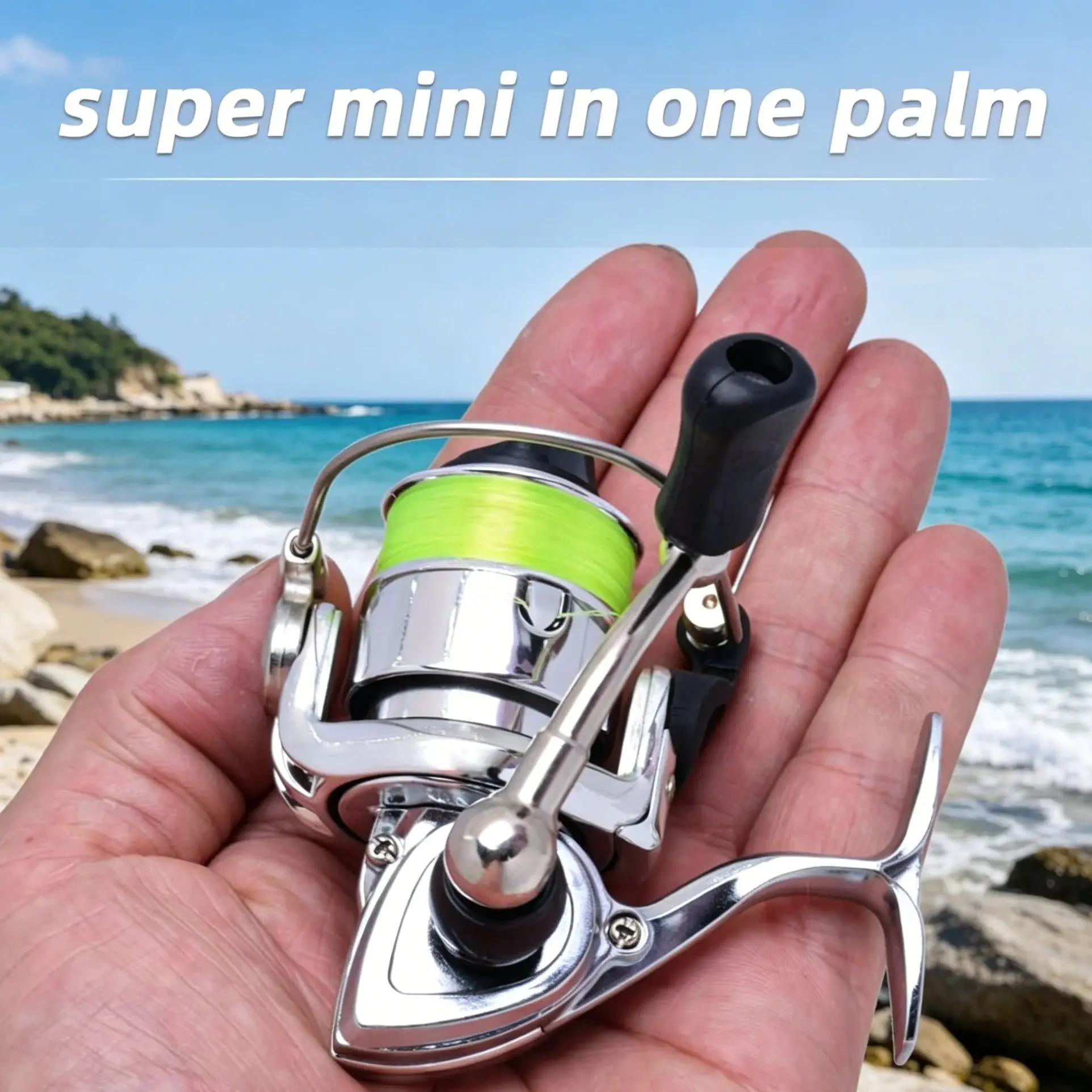 Carrete de pesca mini inox anticorrosión para salada y dulce - imagen 5