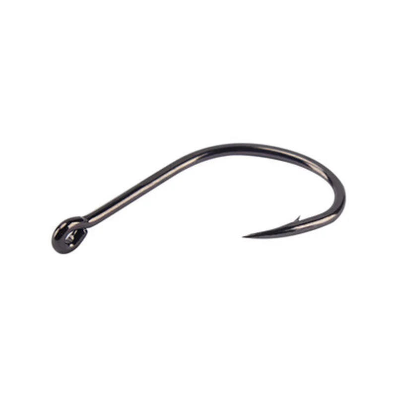 Mustad Origin J-anzuelo de pesca de acero al carbono, gancho negro afilado, 10104SP-BN - imagen 5