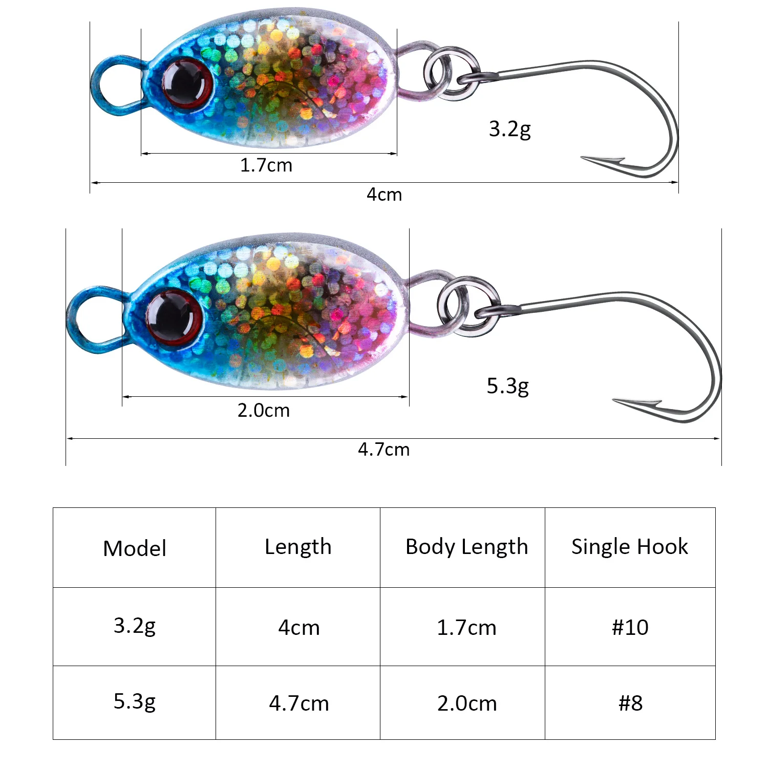 Mini cuchara metálica Goutre con paleta giratoria para pesca en arroyo - imagen 2